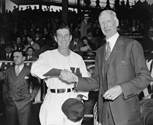 Major League: Baseball Managers Bucky Harris (left) and Connie