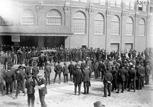 Ebbets: Baseball. Outside Ebbets Field, Brooklyn, ?