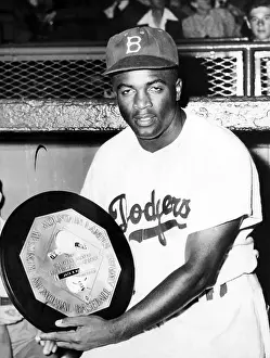 Dodgers: Baseball player Jackie Robinson of the Brooklyn ?