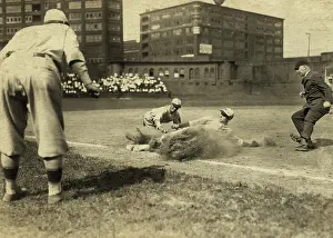 Phillies: Baseball Runner Sliding into Third Base - USA