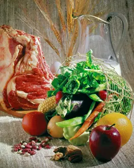Frt001: Basic Food Groups Meat Grain Milk Dairy Eggs in