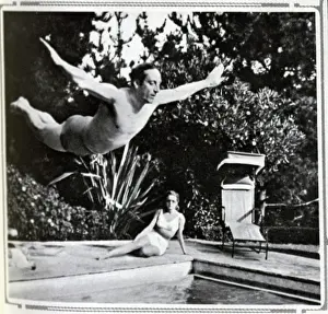 Rathbone: Basil Rathbone diving
