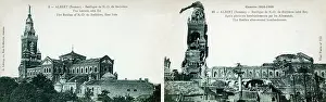 Somme: Basilica of Notre-Dame de Brebieres, before and after
