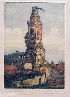 Aquatints: Basilique d'Albert