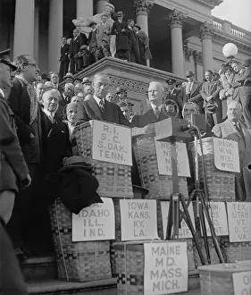 Petitions: Basket containing huge petitions for reduction of