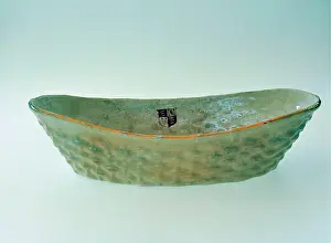 Moulded: Basket moulded dish with transfer - Bairnsfatherware