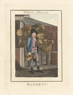 Top Hat: Basket seller in front of Whitfields Tabernacle