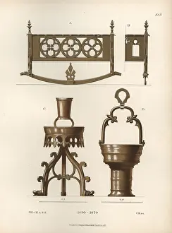 Iilustration: Bassinet in gilded copper from the mid 15th century