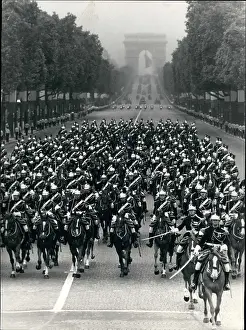 Mitterrand: Bastille Day Parade in Champs Elysees, Paris