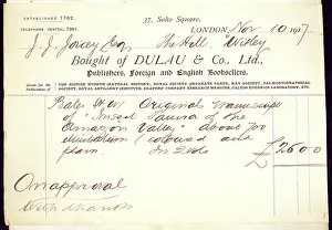 Invoice: Bates, H.W. Invoice