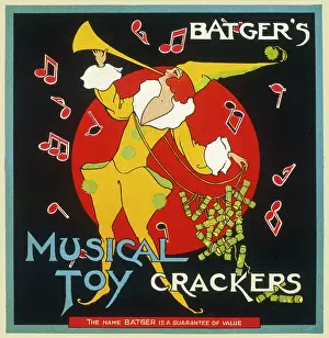 Bugle: Batgers Musical Toy Crackers label