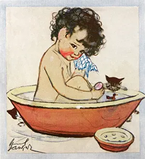 Flannel: Bath Night by Muriel Dawson