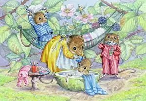 Hammock: Bath Time - with mouse being washed