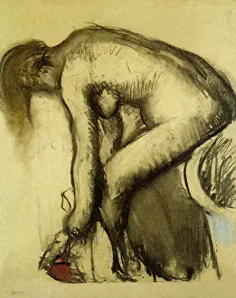 Bathtub: After the Bath, Woman Drying Her Feet, by Degas
