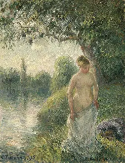 Unclothed: The Bather, by Camille Pissarro