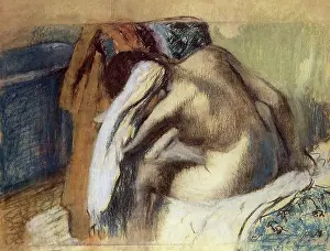 Bather: Bather Drying Hair, by Degas