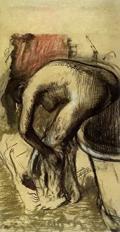 Bather: Bather Drying Her Legs, by Degas