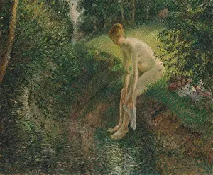 Unclothed: Bather in the Woods, by Camille Pissarro