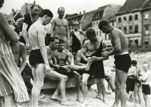 Bathers: Bathers at the banks of the Spree river, 1931