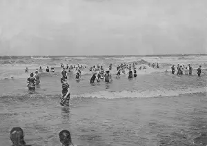 Bathers: Bathers on the beach at Ostende, 1900