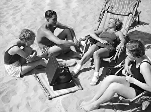 Bathers: Bathers listening to music, 1938