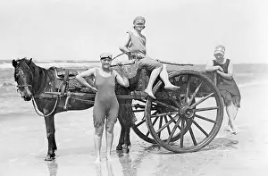 Bathers: Bathers in the seaside resort of Scheveningen