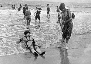 Bather: Bathers in the water, around 1890