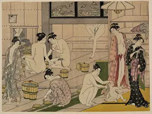 Diptych: Bathhouse women diptych