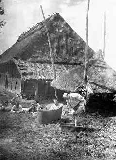 Galician: Bathing Austro-Hungarian soldiers, 1917