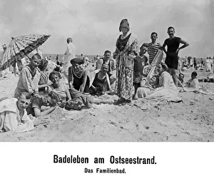 Swimwear: Bathing at the Baltic Sea beach, 1919