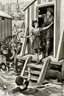 Swimwear: Bathing at Brighton during the holidays
