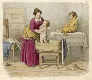 Bathes: BATHING CHILD 1852