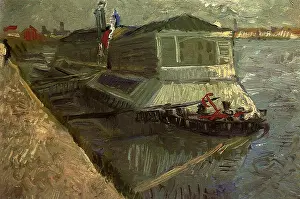 Offshore: Bathing Float on Seine, by Van Gogh