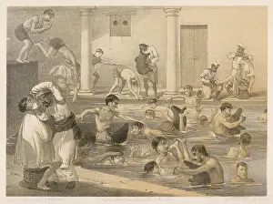 Curry: A bathing pool on a British station in India