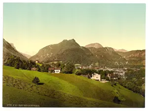 Reichenhall: The baths towards the Lofererberge, Reichenhall, Bavaria, Ge