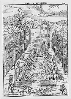 Reached: The Baths of Plombiere, woodcut from Thomas Guinta