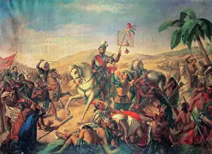 Conqueror: The Batlle of Otumba. Anonymous painting