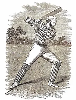 Batsmen: A batsman in the 19th century