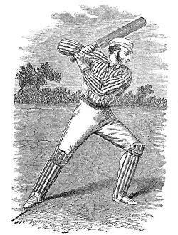 Batsmen: A batsman in the 19th century