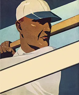 Batter with Cap and Bat