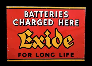 Alloy: Batteries Charged Here sign