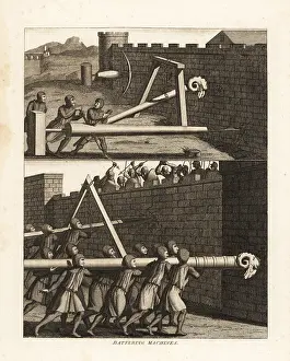Respecting: Battering rams attacking castle walls