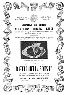 Laminated: B.Attewell Laminated Shims In Aluminium, Brass & Steerl