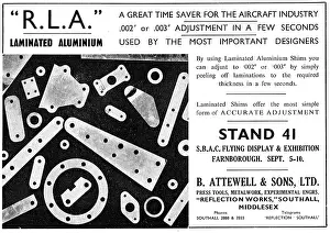 Laminated: B.Attewell. Southall, Middlesex. R.L.A