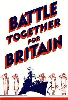 Saluting: Battle Together for Britain booklet cover, WW2
