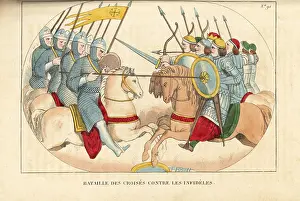 Mifliez: Battle between crusaders and infidels, 12th century