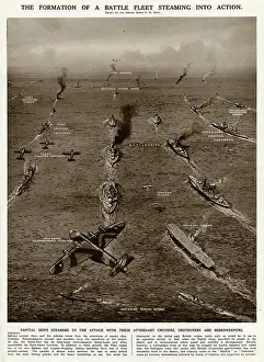 Minesweepers: Battle fleet going into action by G. H. Davis