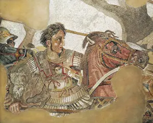 Faun: The Battle of Issus. 1st c. Detail of the mosaic