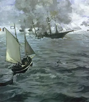 Manet: Battle of the Kearsarge and the Alabama, by Manet