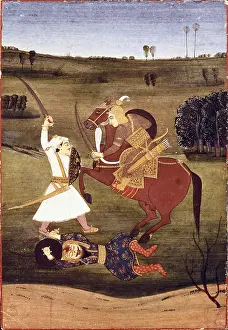 Bikaner: Battle against a knight on a horse and a standing